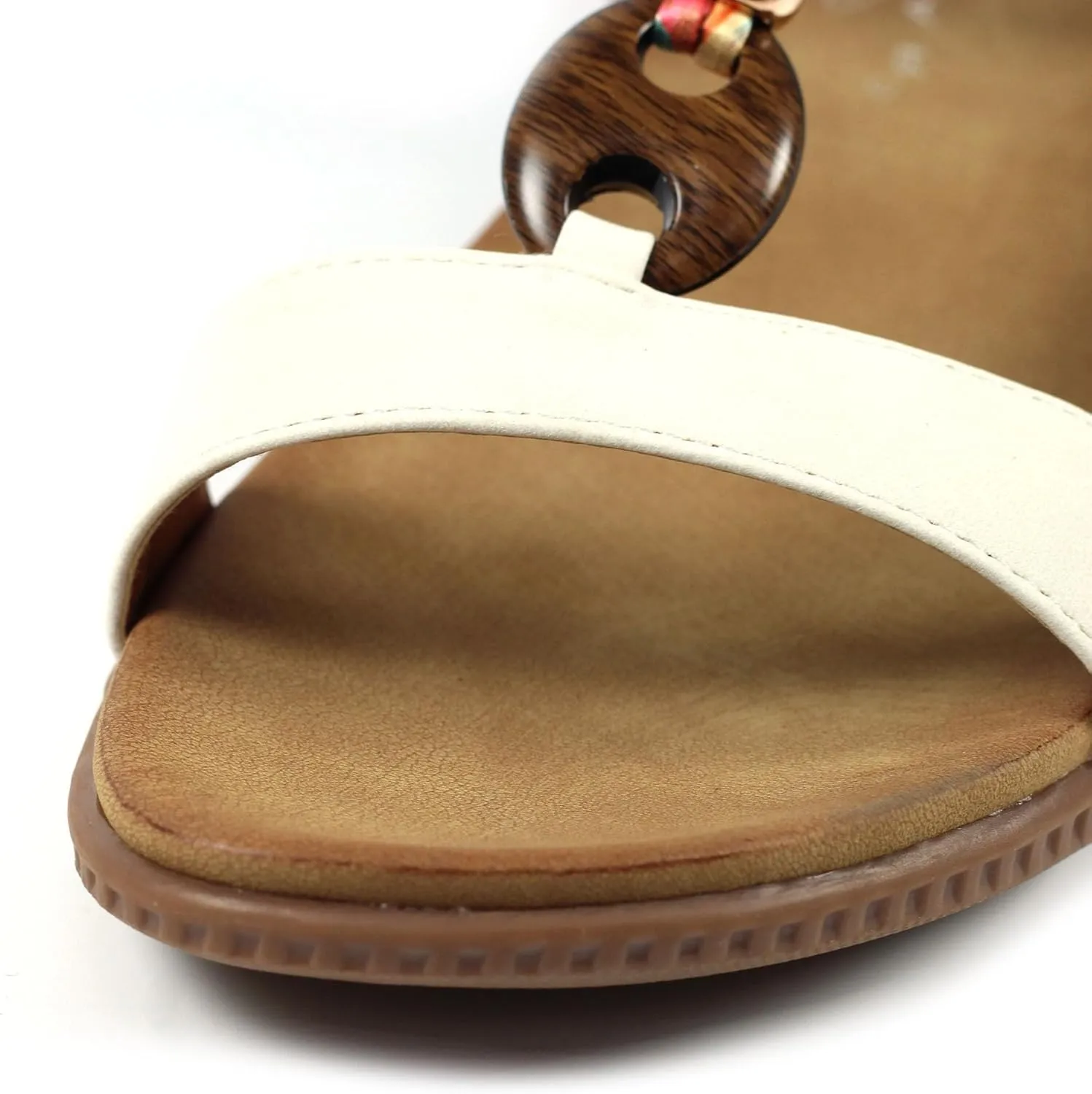 Ladies Brava White Sandal
