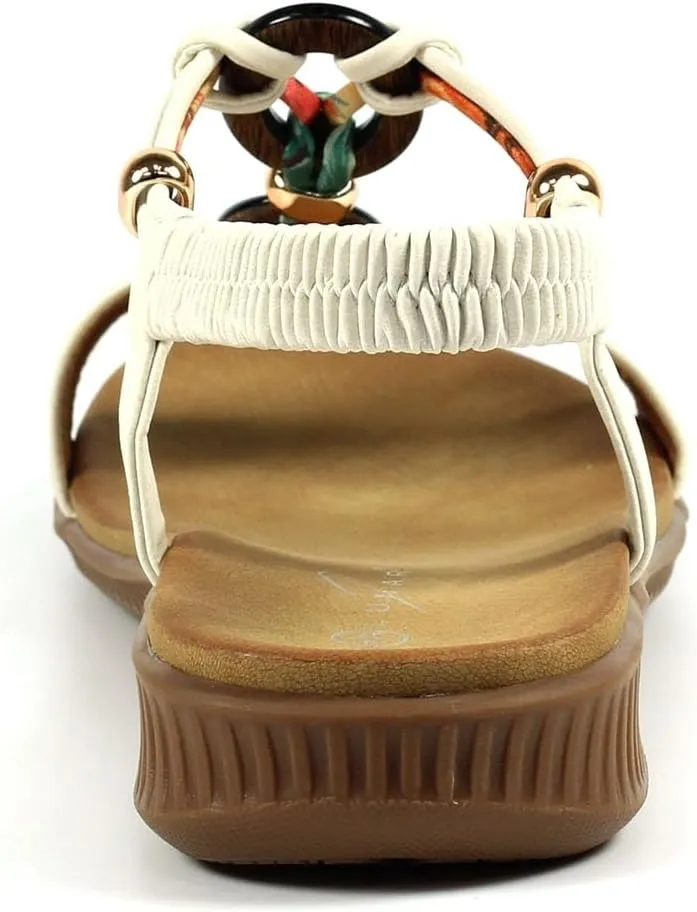 Ladies Brava White Sandal
