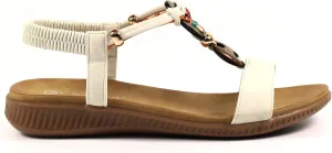 Ladies Brava White Sandal