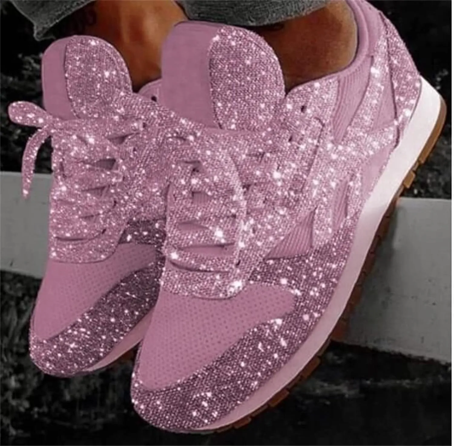 Ladmiple Shoes For Women Sneakers Trendy Walking Running Shoes Athletic Non Slip Fashion Slip On Comfort Platform Shoes