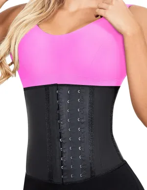 LadySlim by NuvoFit Fajas Colombianas Reductoras para Mujer Short Torso Latex Waist Trainer for Women