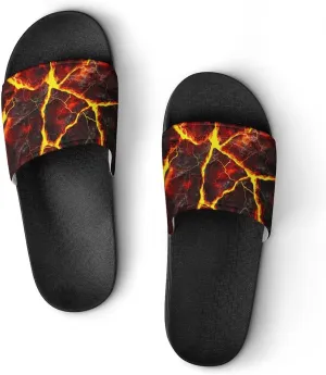 Lava Crack Rock Slippers Shower Slipper In-Door Slipper Quick Drying Non-Slip Bathroom Pool Woman Man PVC