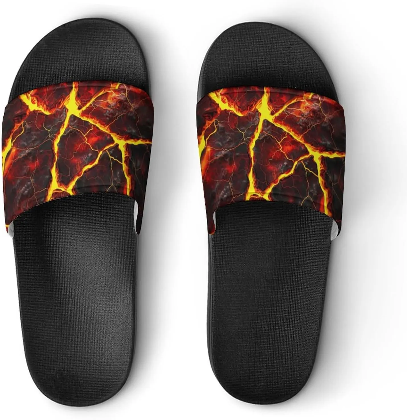 Lava Crack Rock Slippers Shower Slipper In-Door Slipper Quick Drying Non-Slip Bathroom Pool Woman Man PVC