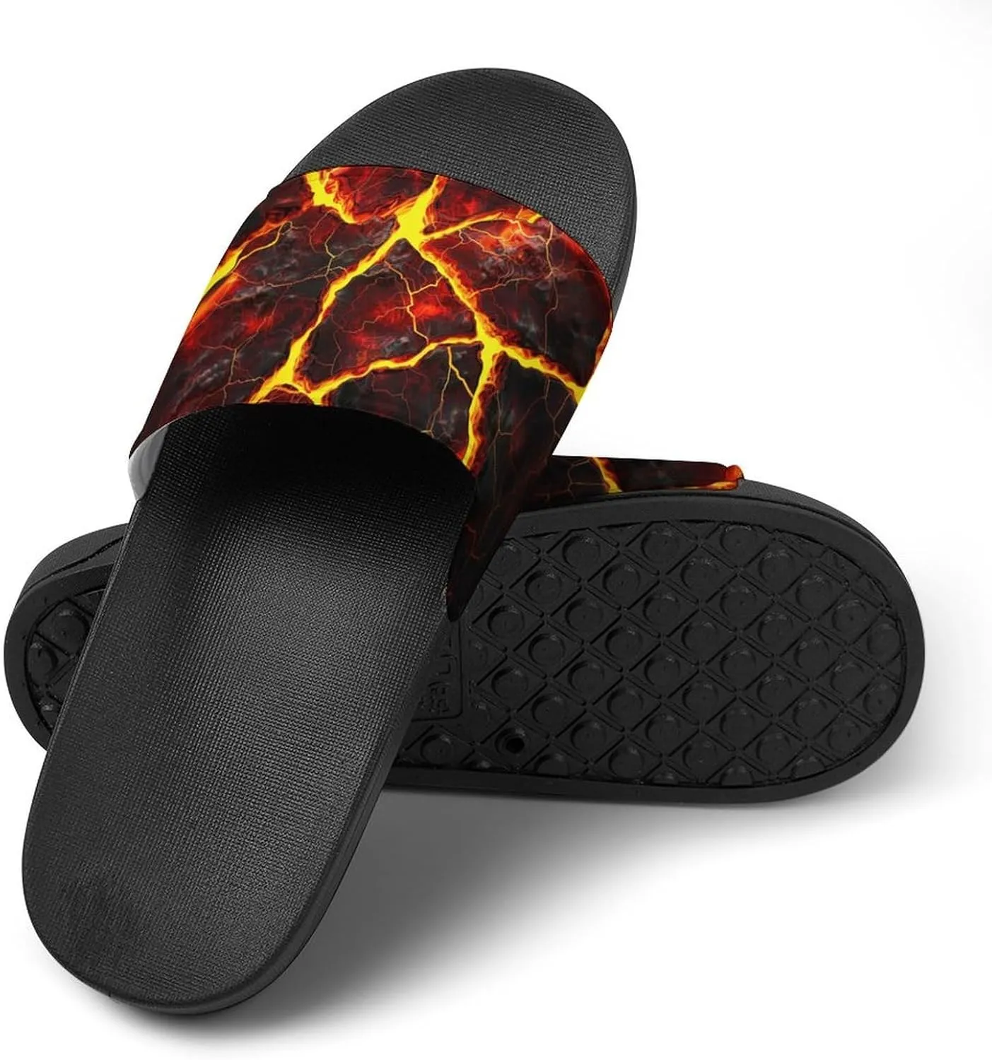 Lava Crack Rock Slippers Shower Slipper In-Door Slipper Quick Drying Non-Slip Bathroom Pool Woman Man PVC