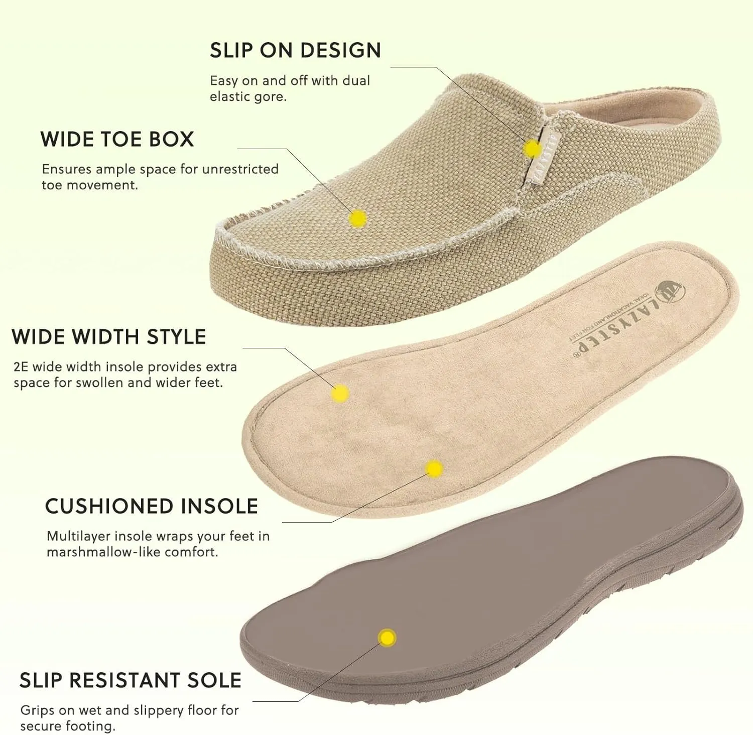 LazyStep Men's McCoy Cushioned Clog Slipper