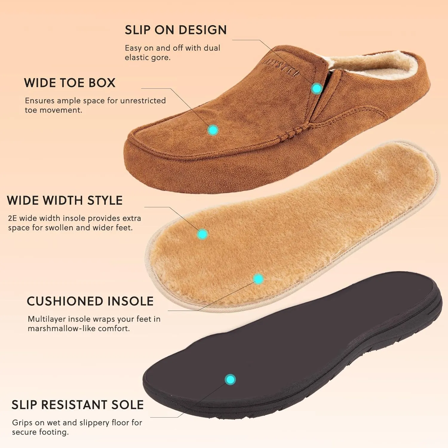 LazyStep Men's McCoy Cushioned Clog Slipper