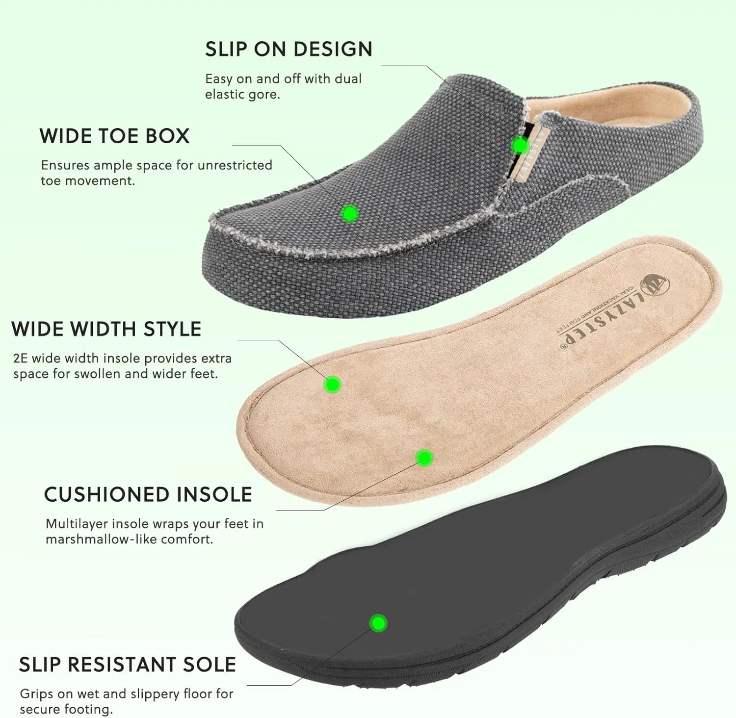 LazyStep Men's McCoy Cushioned Clog Slipper