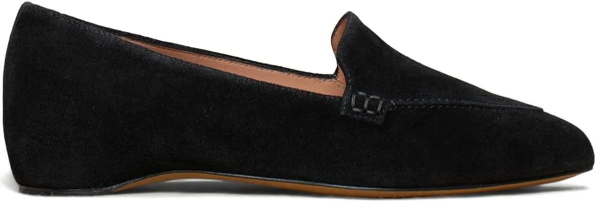 LEHOOR Women Casual Pointed Toe Loafer Flats Shoes Slip On Suede Penny Loafers Flat Heel Closed Pointy Toe Driver Coach Office Loafers Crocodile Snakeskin Flats Dressy Comfort Fall Retro 4-11 M US
