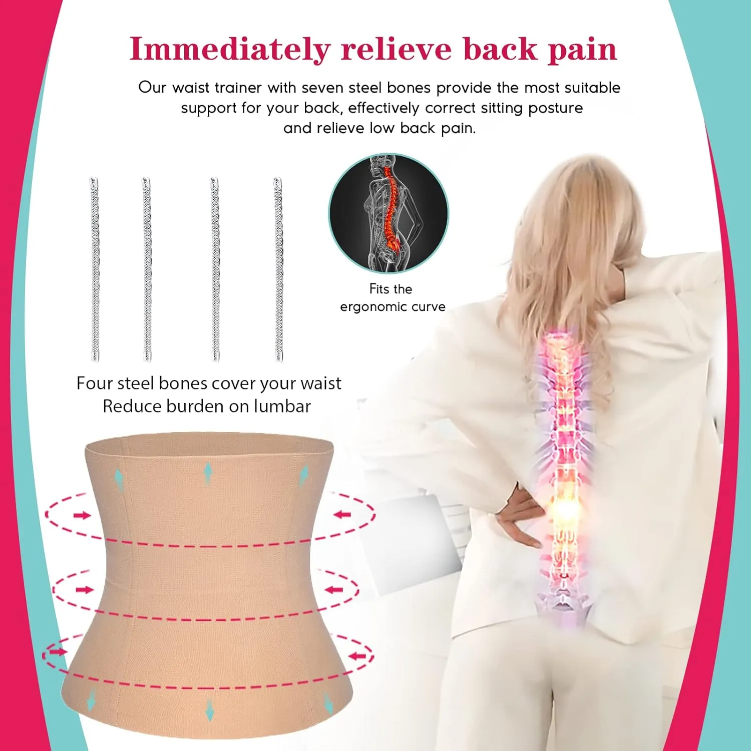 LODAY 2 in 1 Postpartum Recovery Belt,Body Wraps Works for Tighten Loose Skin