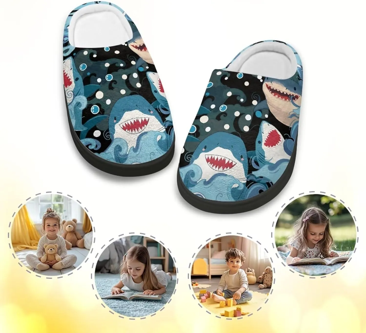 Lotusorchid Kids Slipper for Girls, Boys House Slipper Bedroom Slipper Warm Memory Foam Sleep Slipper Cozy Soft Winter Slipper
