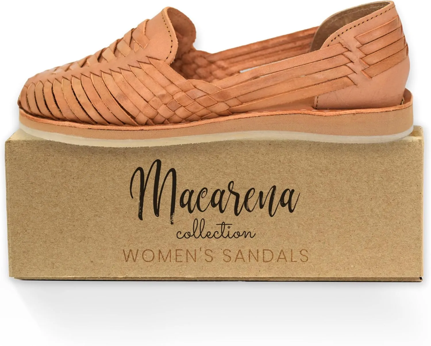 Macarena Collection Womens Shoes Leather Sandal Flat for Women | Huarache Handmade Mexican Sandals | Comfortable & Stylish Womens Sandals 3050