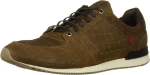 Marc Joseph New York Men's Leather Made in Brazil Luxury Fashion Trainer Croco Detail Sneaker