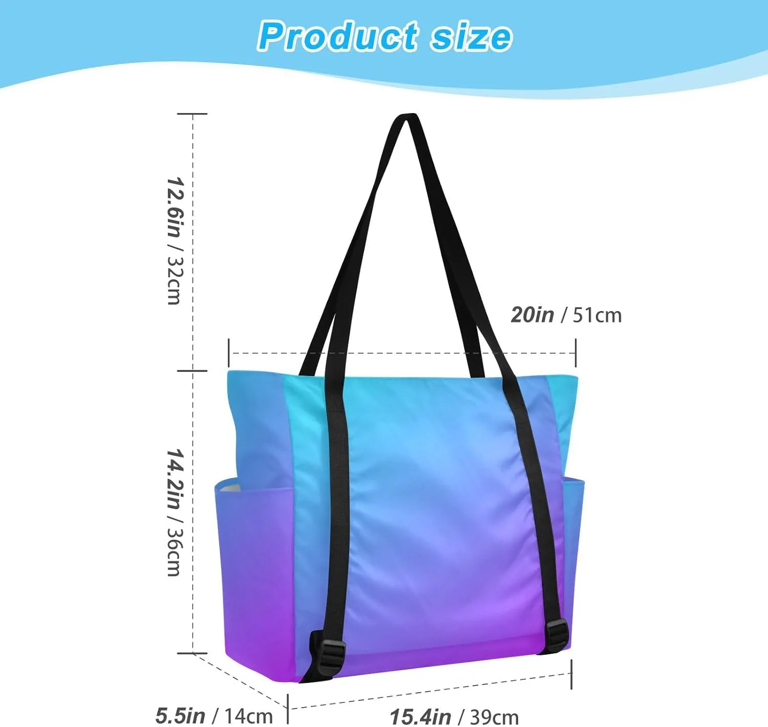 MCHIVER Midnight Bloom Gradient Yoga Bag for Women Yoga Mat Carrier Fits All Your Stuff Large Pilates Gym Bag