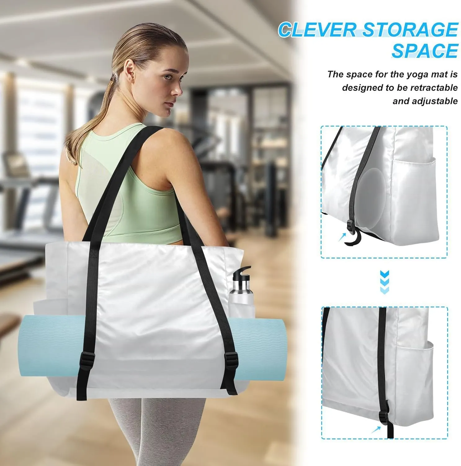 MCHIVER Phoenix Start Gradient Yoga Bag for Women Yoga Mat Carrier Fits All Your Stuff Large Pilates Gym Bag