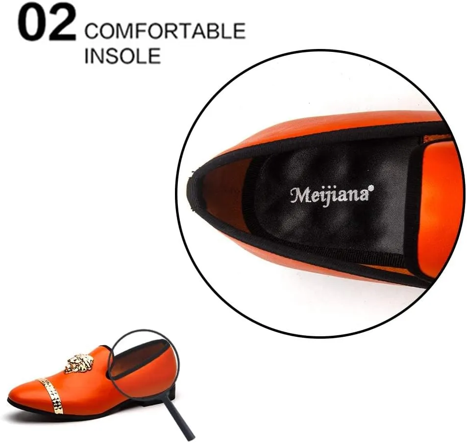 Meijiana Men Loafers Men Luxury Wedding Dress Shoes Fashion Party Shoes for Men