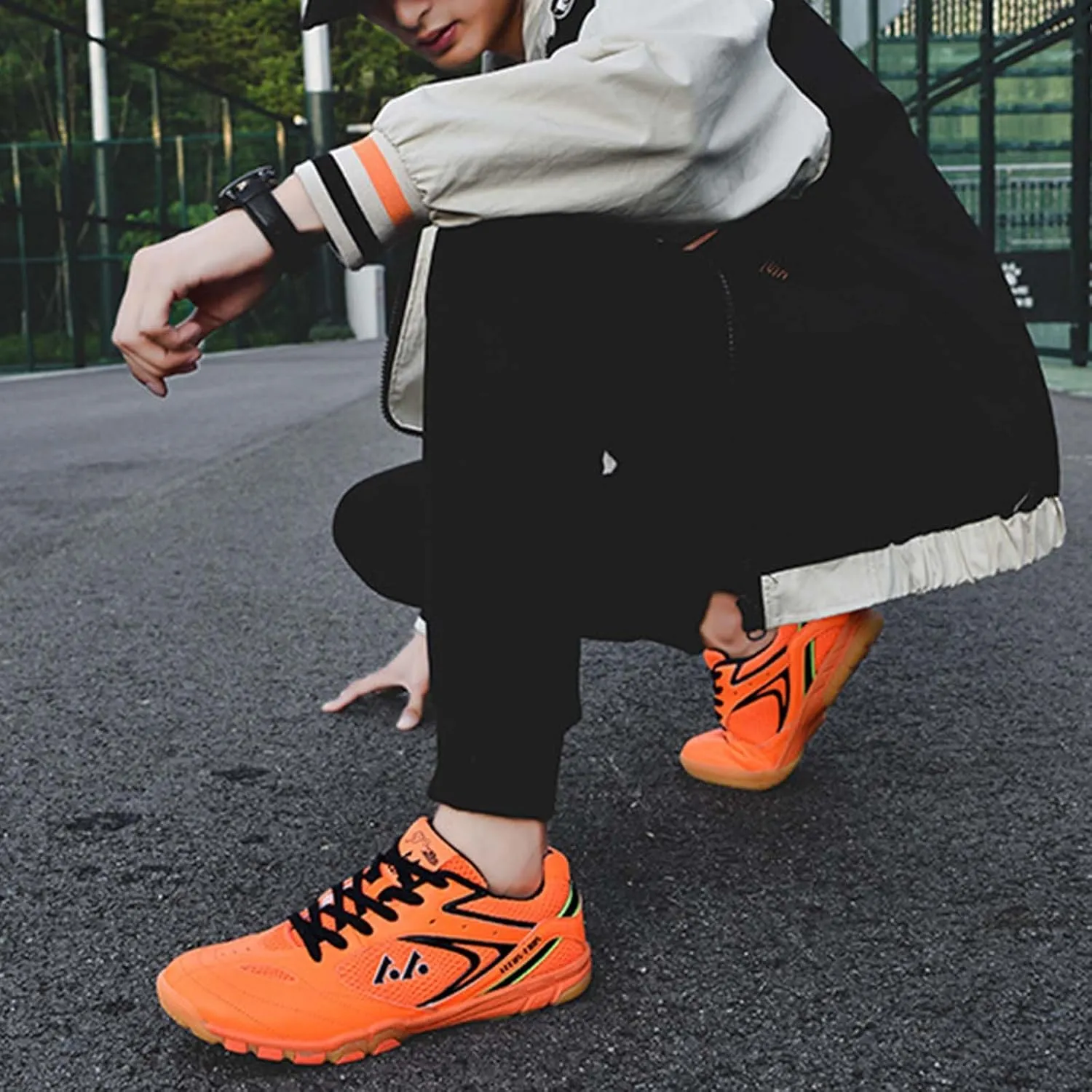 Men Tennis Shoes Lightweight Pickleball Court Trainer Indoor Outdoor Badminton Sneakers for Basketball Squash Volleyball