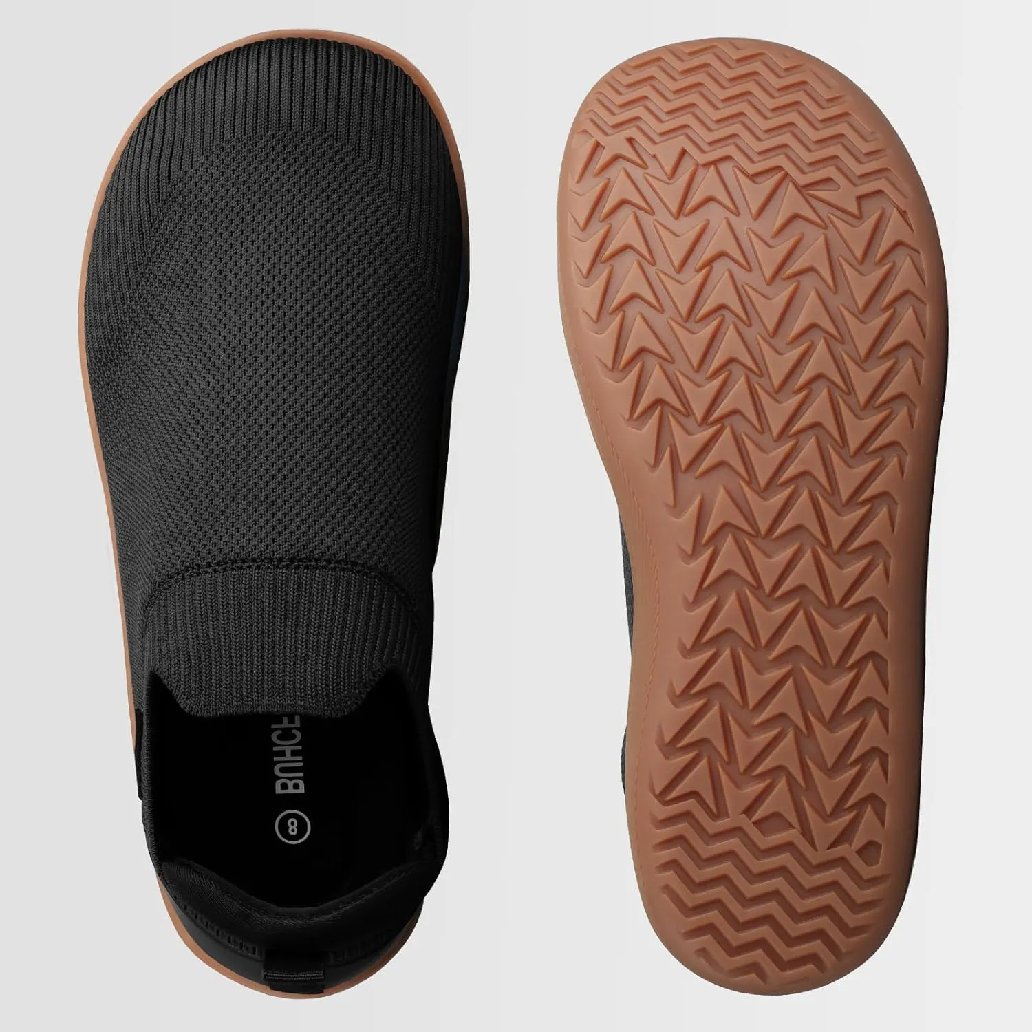 Men's Barefoot Shoes Minimalist Slip on Cross-Trainer Shoes Wide Toe Walking Shoes Zero Drop Sole Trail Running Sneakers Gym Workout Casual