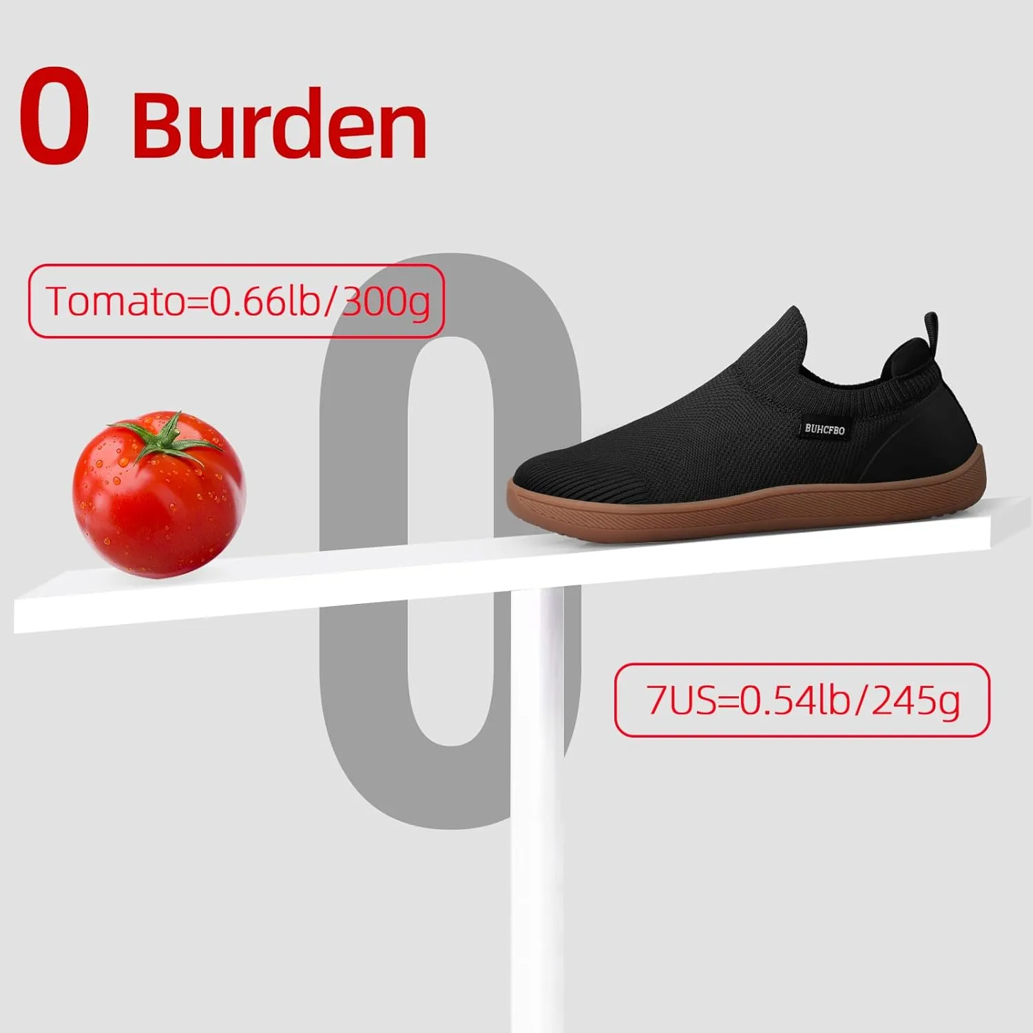 Men's Barefoot Shoes Minimalist Slip on Cross-Trainer Shoes Wide Toe Walking Shoes Zero Drop Sole Trail Running Sneakers Gym Workout Casual