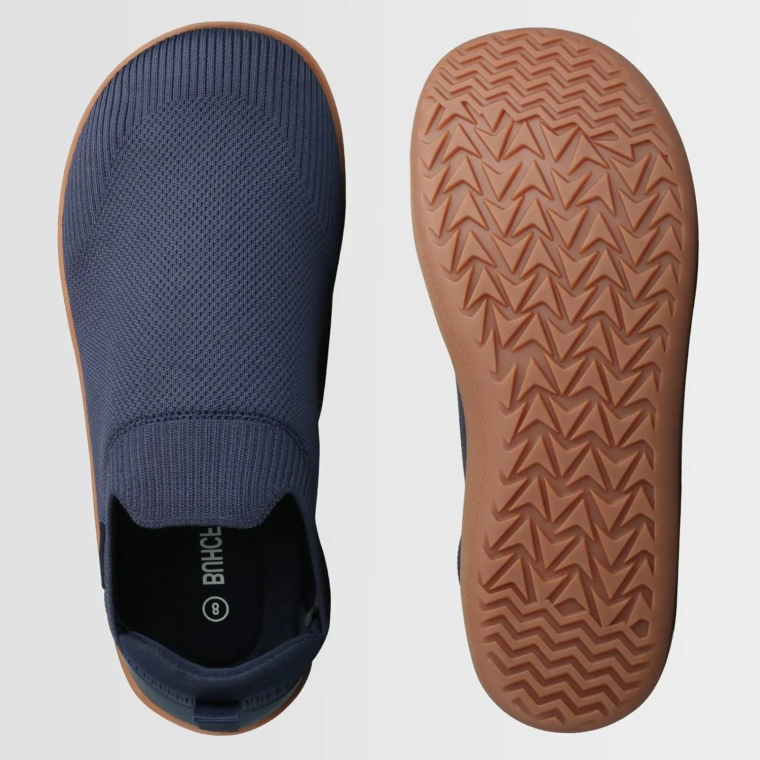 Men's Barefoot Shoes Minimalist Slip on Cross-Trainer Shoes Wide Toe Walking Shoes Zero Drop Sole Trail Running Sneakers Gym Workout Casual