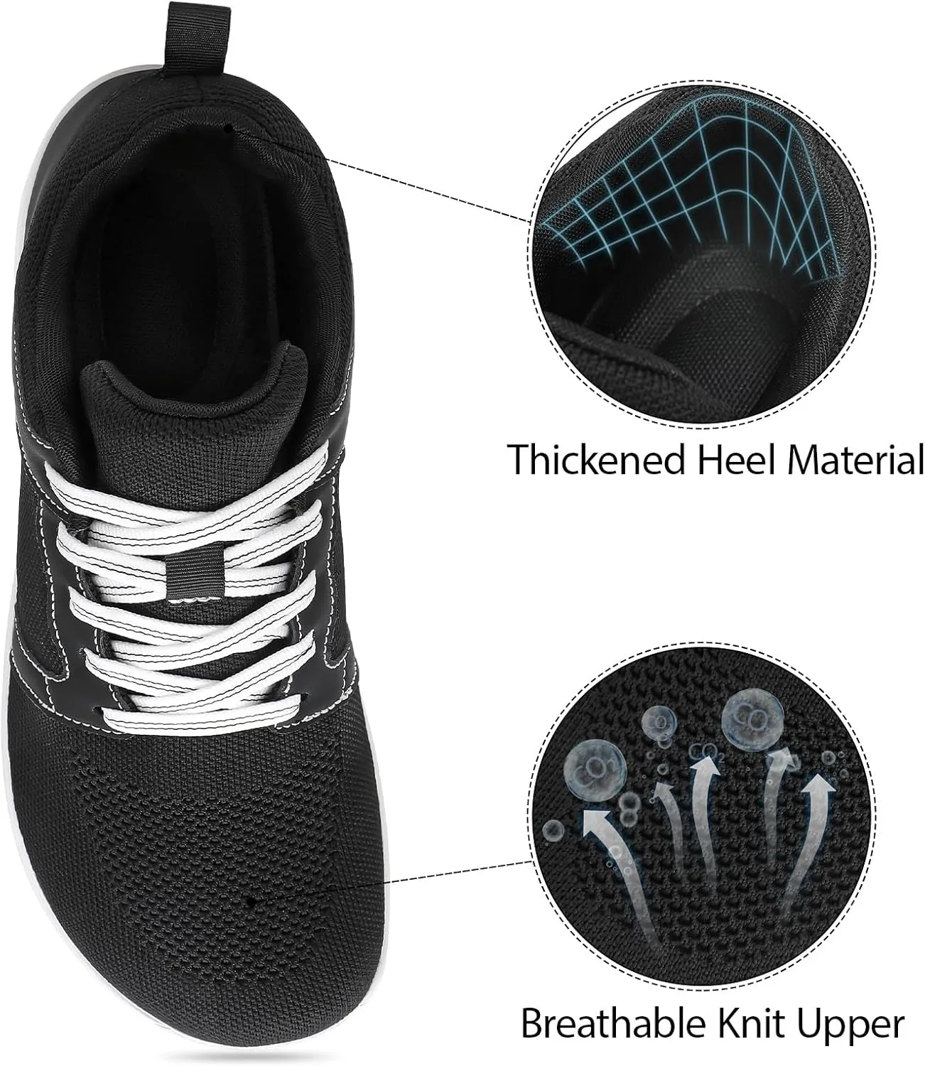 Men's Barefoot Shoes Wide Toe Walking Shoes Minimalist Cross-Trainer Shoes Zero Drop Sole Breathable Trail Running Sneakers