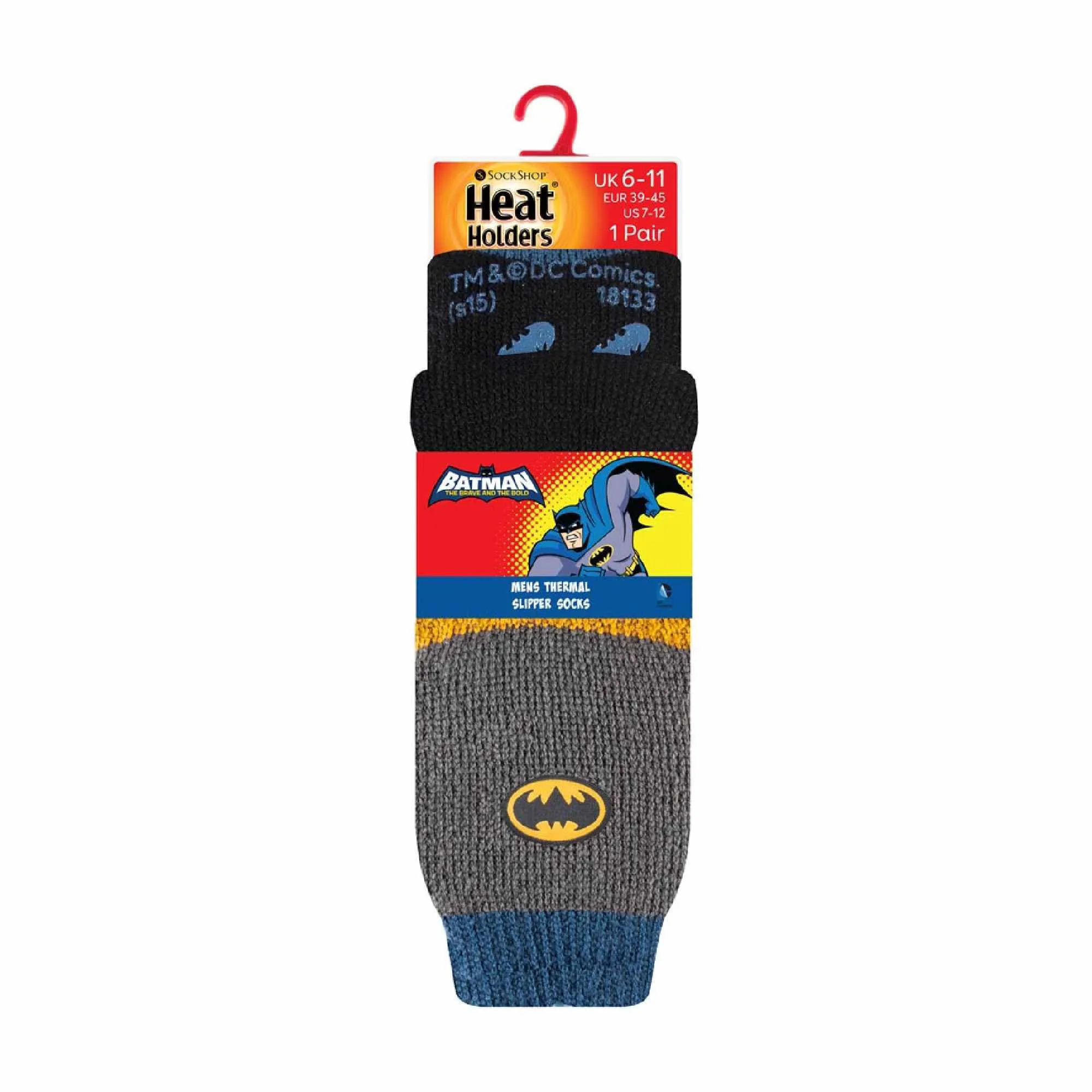 Mens Batman Novelty Thermal Slipper Socks