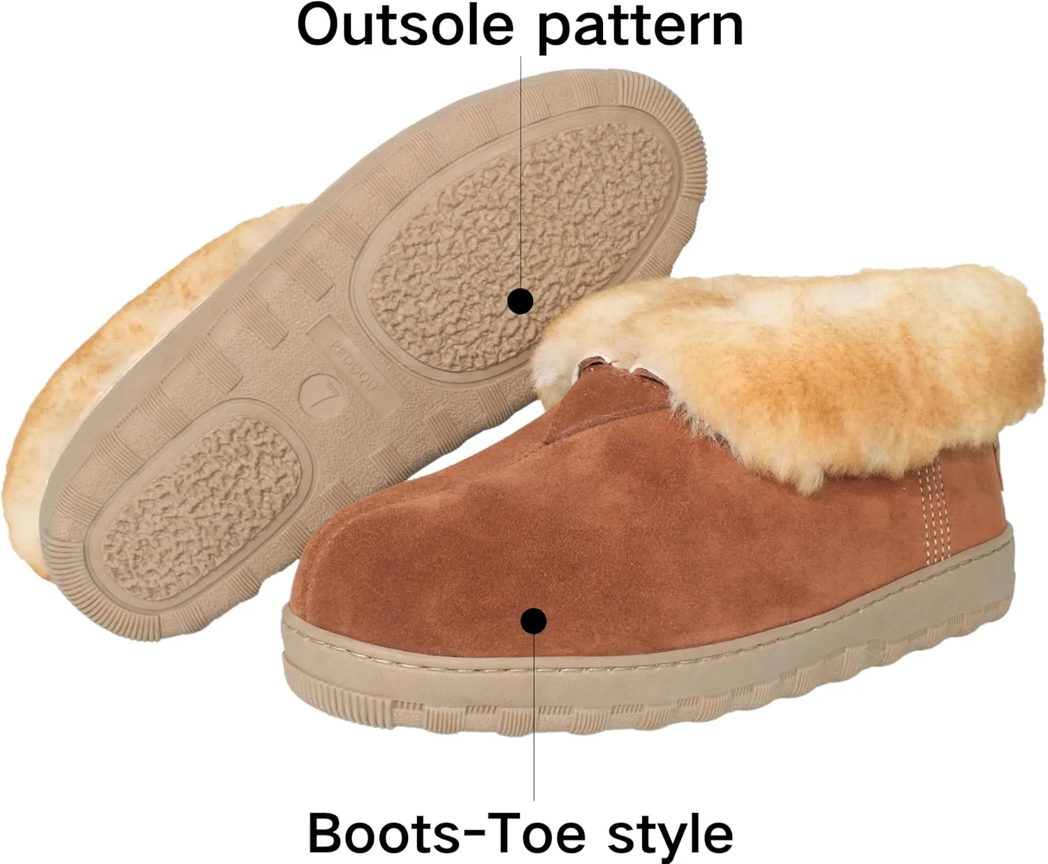 Men's Boot Indoor/Outdoor Memory Foam Alpine Camping Cozy Slipper House Shoe