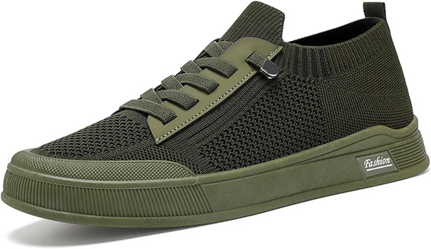 Men's Breathable Mesh Running Shoes Comfortable Breathable Stretch Canvas Slip on Sneaker Non Slip Walking Shoes