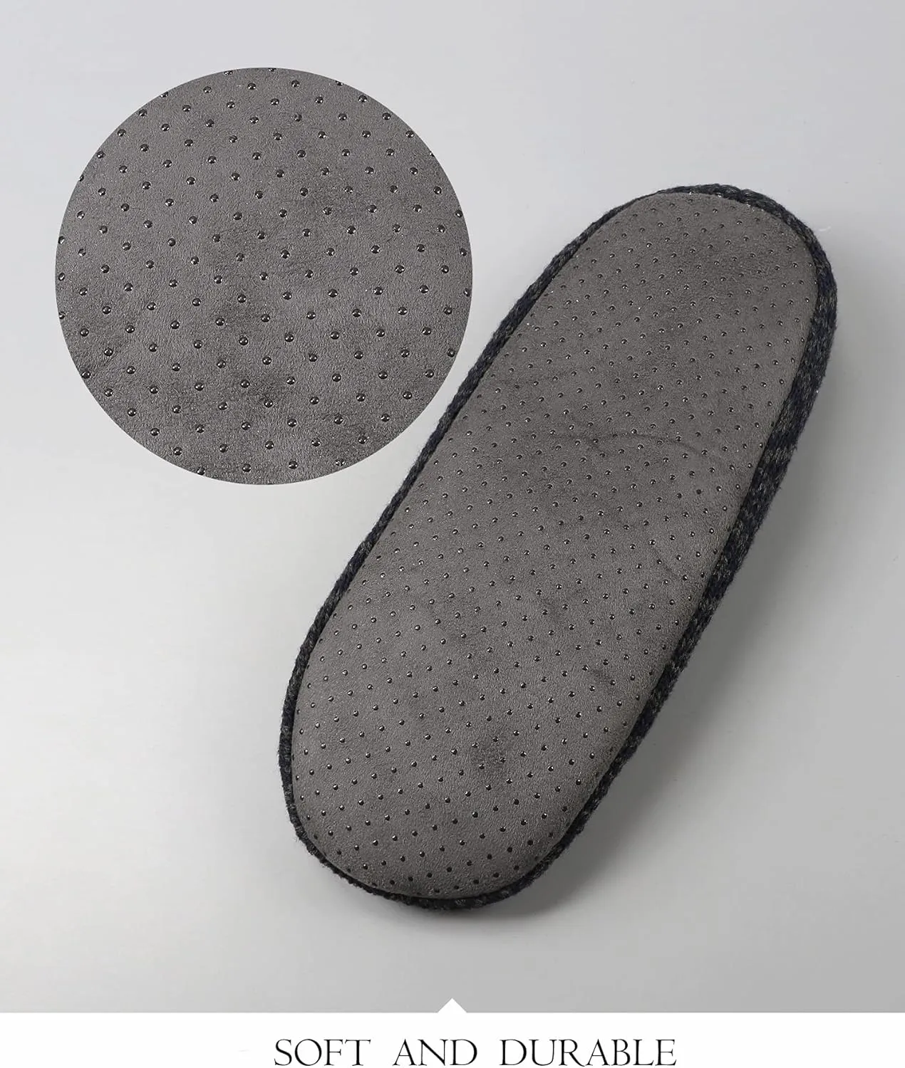 Mens Cozy Soft Sole Slipper Socks With Non Skid Bottoms, Warm Slipper Socks With Grippers For Men, Fuzzy House Slippers
