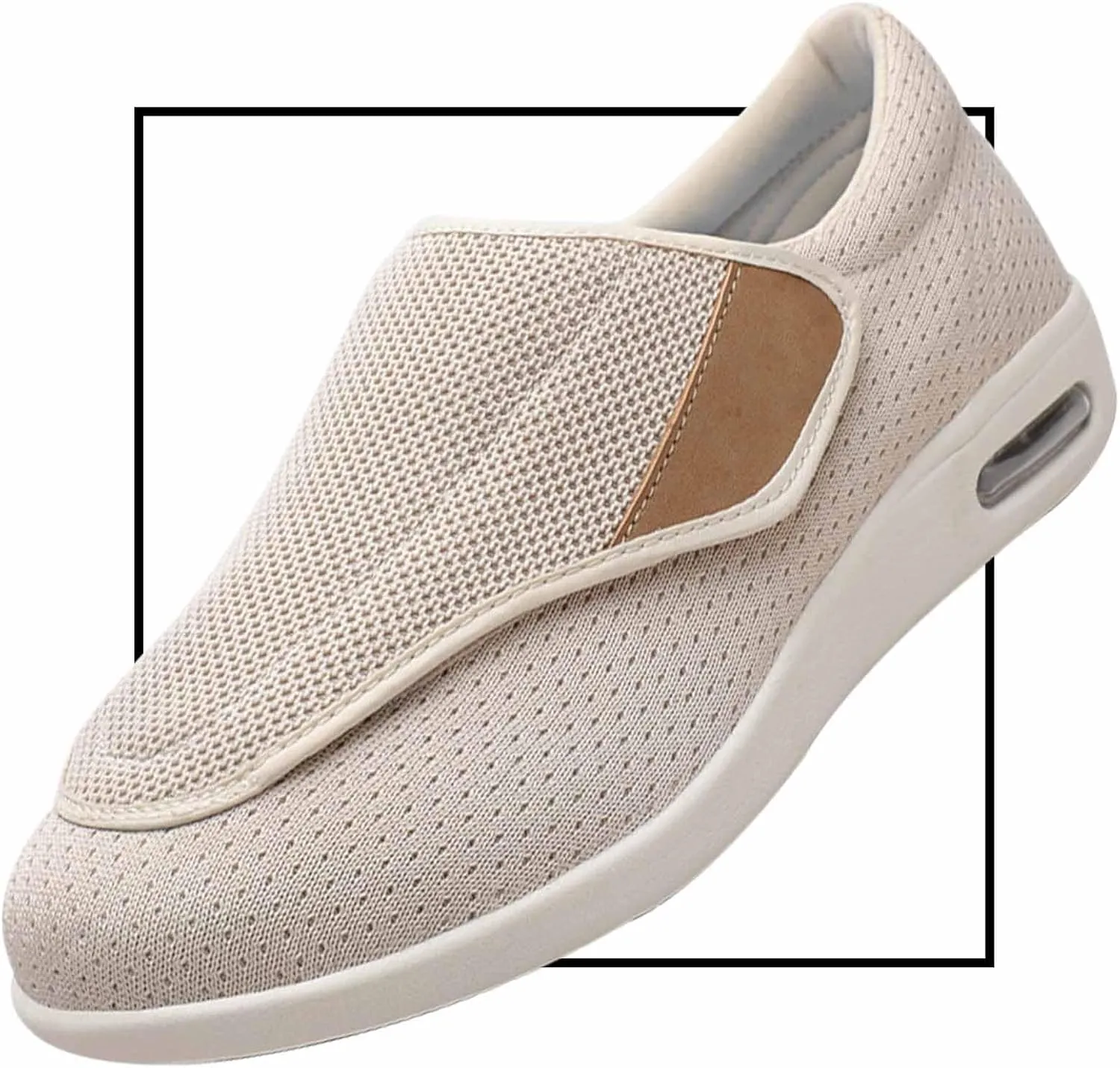 Men's Diabetic Shoes Wide Width Shoes for Adjustable Closure Breathable Lightweight Non Slip Air Cushion Sneakers Elderly Seniors Walking Shoes and Widening Elderly Shoes