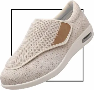 Men's Diabetic Shoes Wide Width Shoes for Adjustable Closure Breathable Lightweight Non Slip Air Cushion Sneakers Elderly Seniors Walking Shoes and Widening Elderly Shoes
