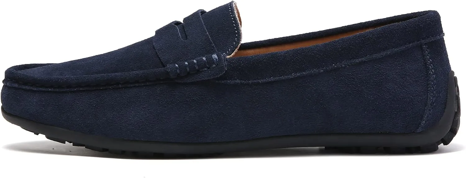 Men's Leather Casual Slip on Loafers Driving Walking Shoes