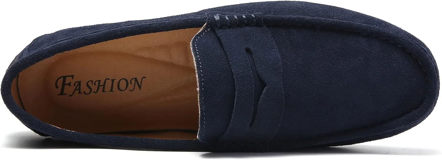 Men's Leather Casual Slip on Loafers Driving Walking Shoes