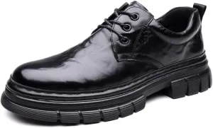 Mens Leather Shoes Casual Leather Fashion Oxford Shoes Office Fashion Round Toe Formal Business Shoes