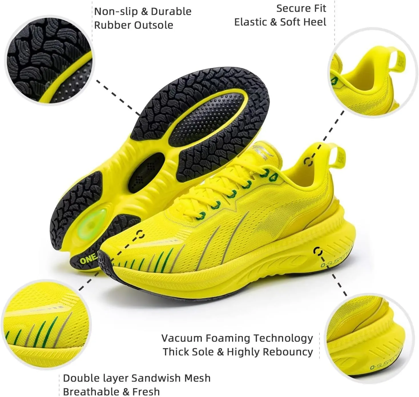 Men's Max Cushioned Walking Shoes with Air Cushion - Plantar Fasciitis Pain Relief