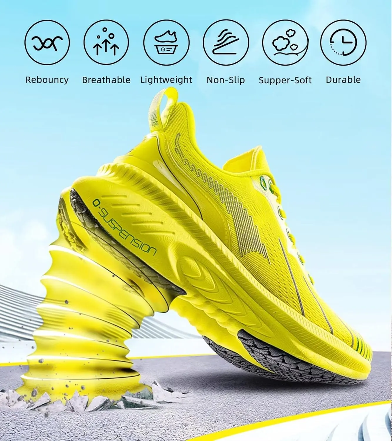 Men's Max Cushioned Walking Shoes with Air Cushion - Plantar Fasciitis Pain Relief