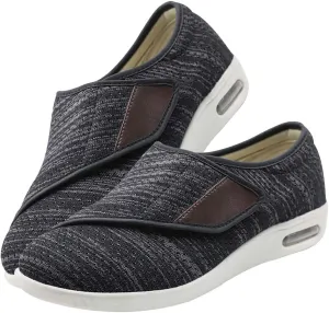 Men's Mesh Slip-on Trainers Walking Shoes for Plantar Fasciitis Orthopedic Sneakers for Men with Arch Support Wide Toe Box Shoes for Pain Relief with Non Slip Rubber Sole