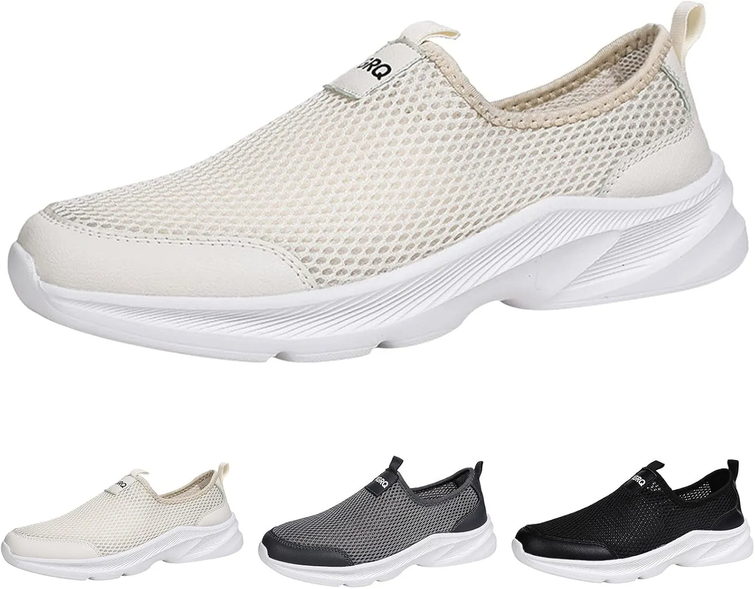Mens Minimalist Shoes Simple Solid Color Slip-on Loafers Non Slip Recovery Shoes Lightweight Classic Sneaker