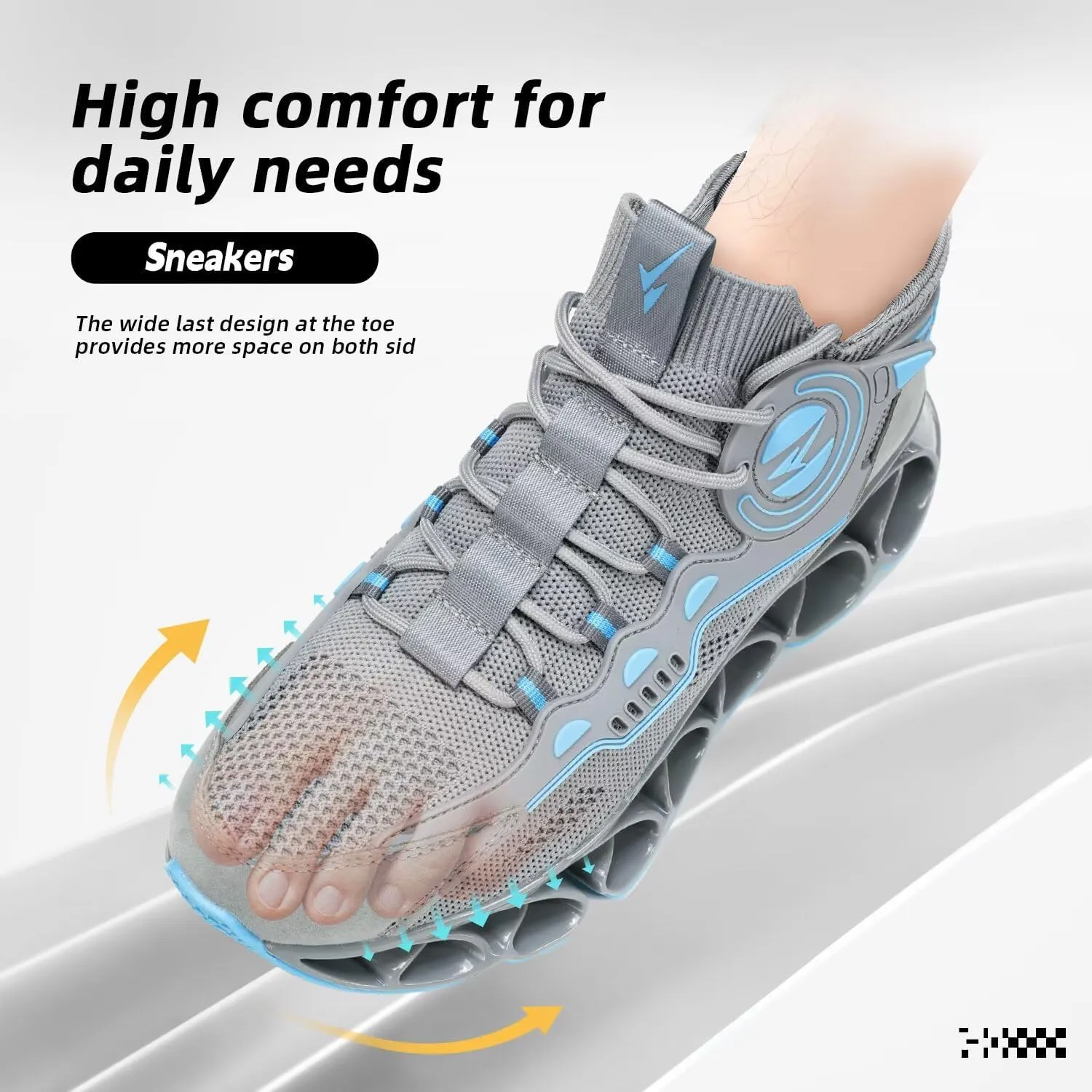 Men's Running Shoes Fashion Sneakers Breathable Blade Non Slip Walking Shoes Gym Sport Trainer Athletic