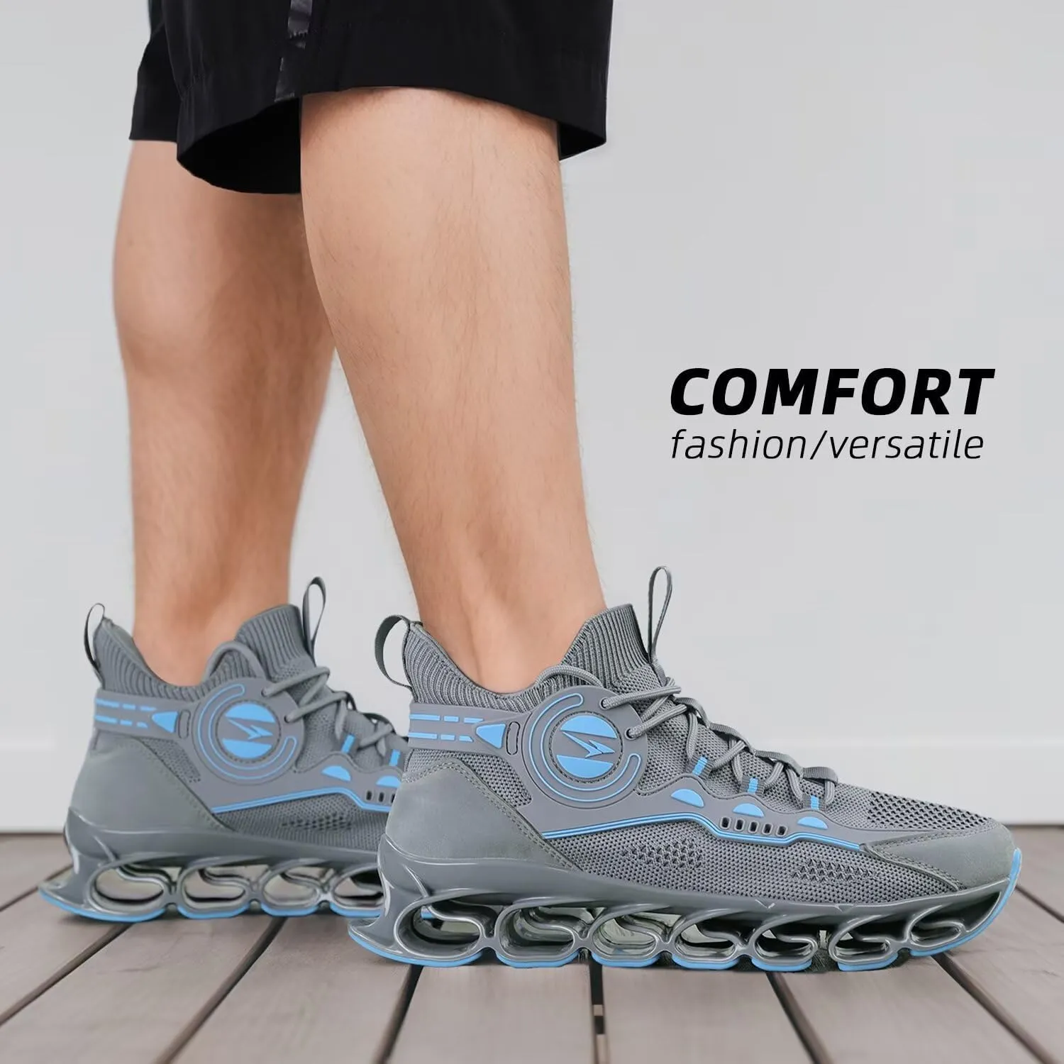 Men's Running Shoes Fashion Sneakers Breathable Blade Non Slip Walking Shoes Gym Sport Trainer Athletic