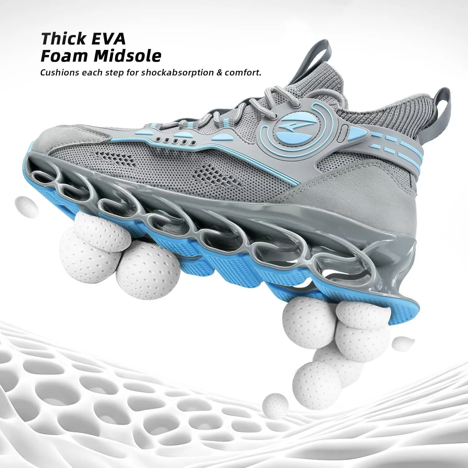 Men's Running Shoes Fashion Sneakers Breathable Blade Non Slip Walking Shoes Gym Sport Trainer Athletic