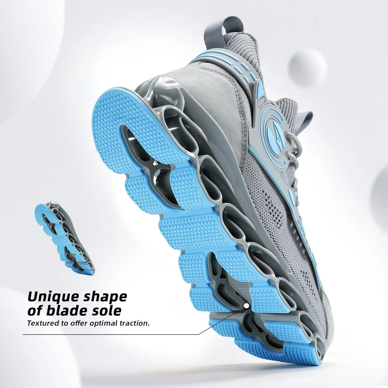 Men's Running Shoes Fashion Sneakers Breathable Blade Non Slip Walking Shoes Gym Sport Trainer Athletic