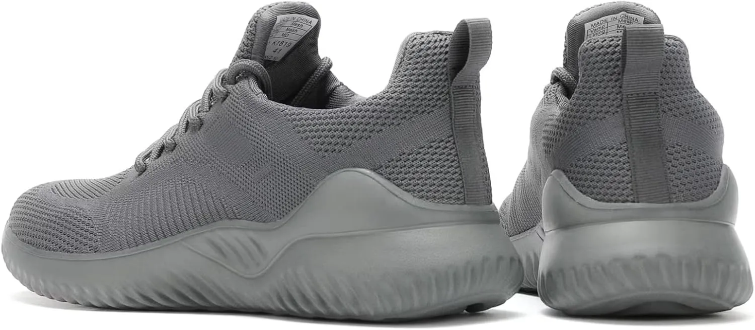 Mens Running Shoes Slip on Walking Tennis Sneakers Lightweight Breathable Mesh Workout Casual Sports Shoes Soft Sole