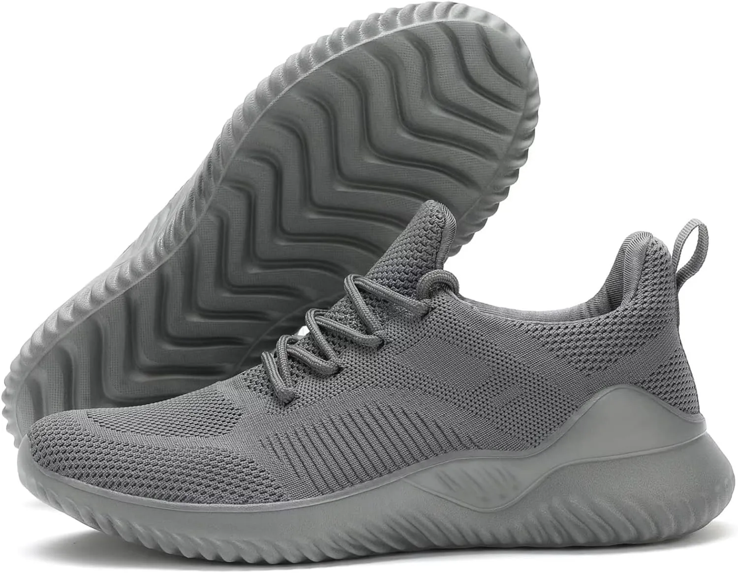 Mens Running Shoes Slip on Walking Tennis Sneakers Lightweight Breathable Mesh Workout Casual Sports Shoes Soft Sole