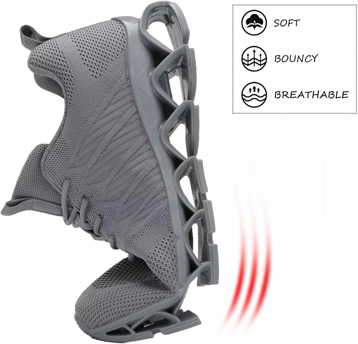 Mens Slip on Running Walking Shoes Blade Tennis Casual Fashion Sneakers Comfort Non Slip Work Sport Athletic Trainer