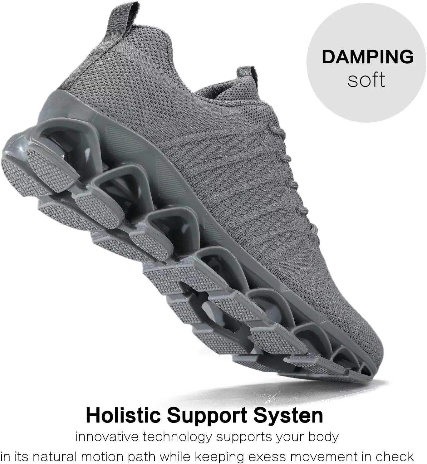 Mens Slip on Running Walking Shoes Blade Tennis Casual Fashion Sneakers Comfort Non Slip Work Sport Athletic Trainer