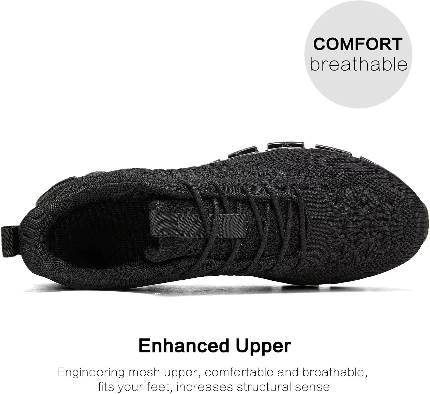 Men's Slip on Walking Running Shoes Blade Tennis Casual Fashion Sneakers Comfort Non Slip Work Sport Athletic Trainer