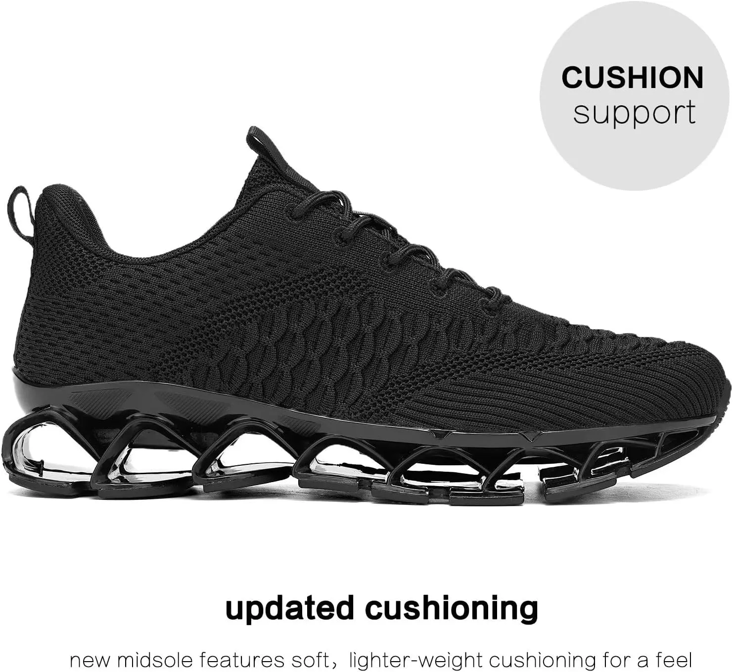 Men's Slip on Walking Running Shoes Blade Tennis Casual Fashion Sneakers Comfort Non Slip Work Sport Athletic Trainer