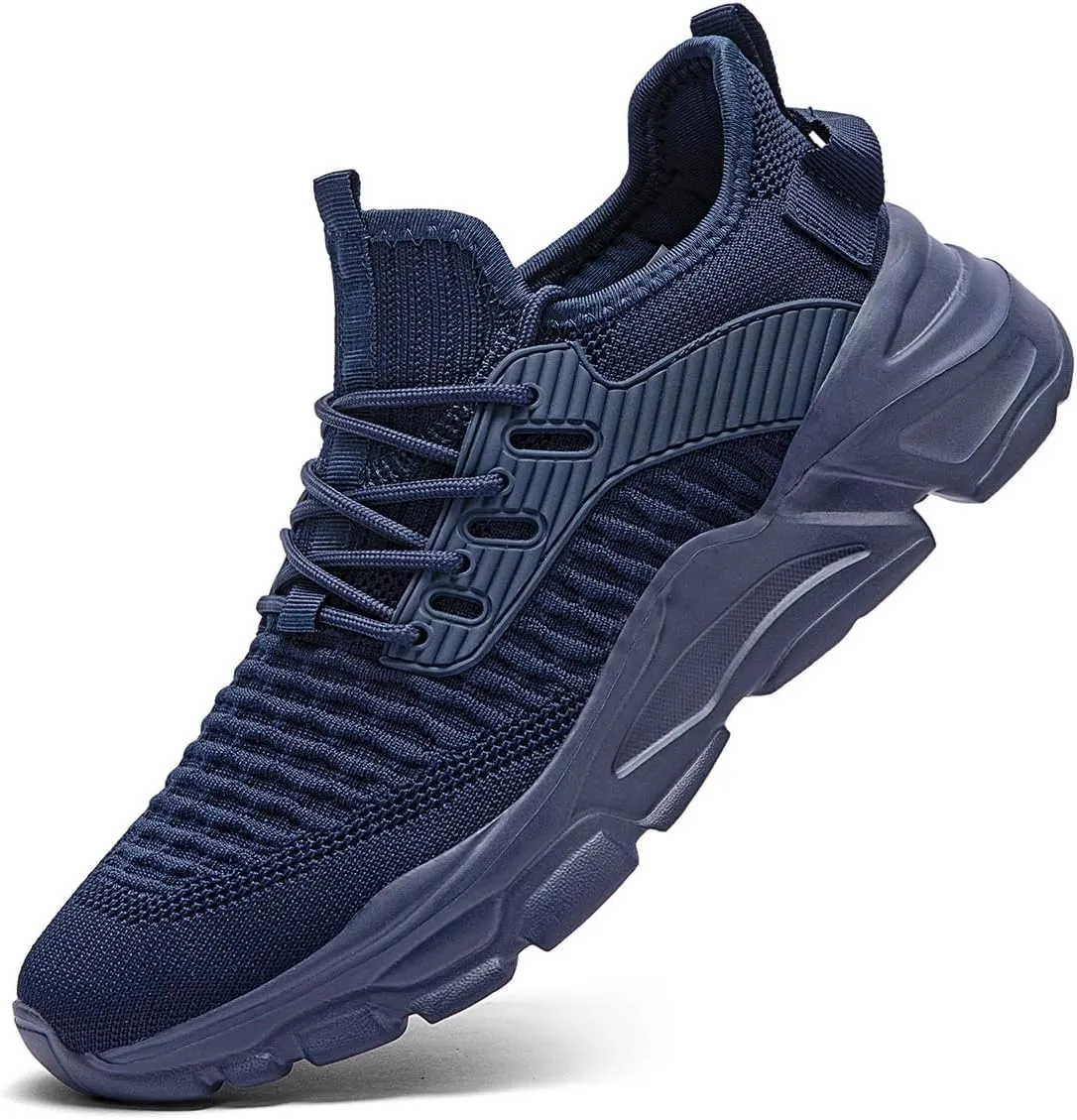 Men's Slip on Walking Shoes Tennis Running Sneakers Lightweight Breathable Casual Soft Sole Comfort Work Gym Trainers
