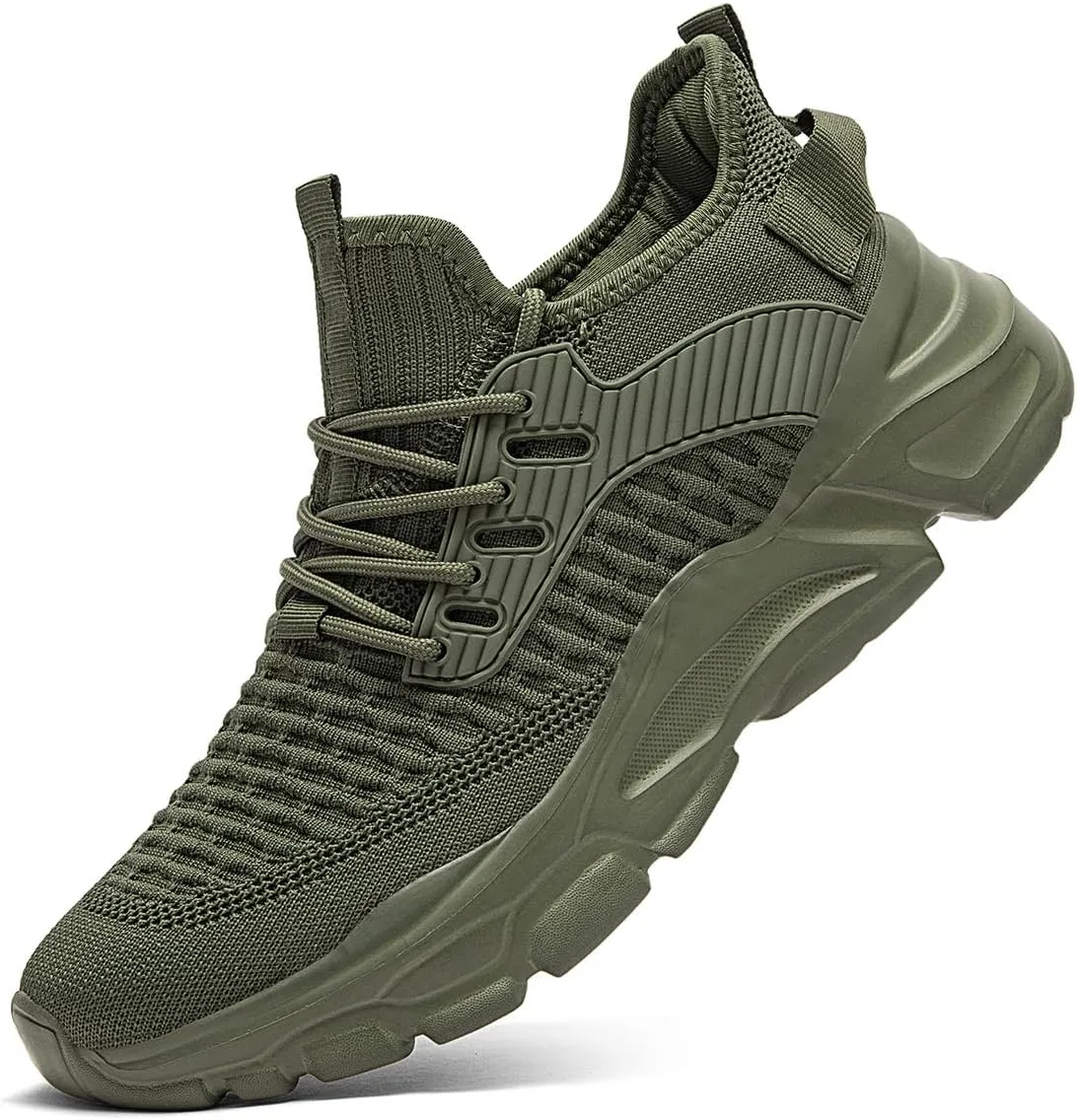Men's Slip on Walking Shoes Tennis Running Sneakers Lightweight Breathable Casual Soft Sole Comfort Work Gym Trainers