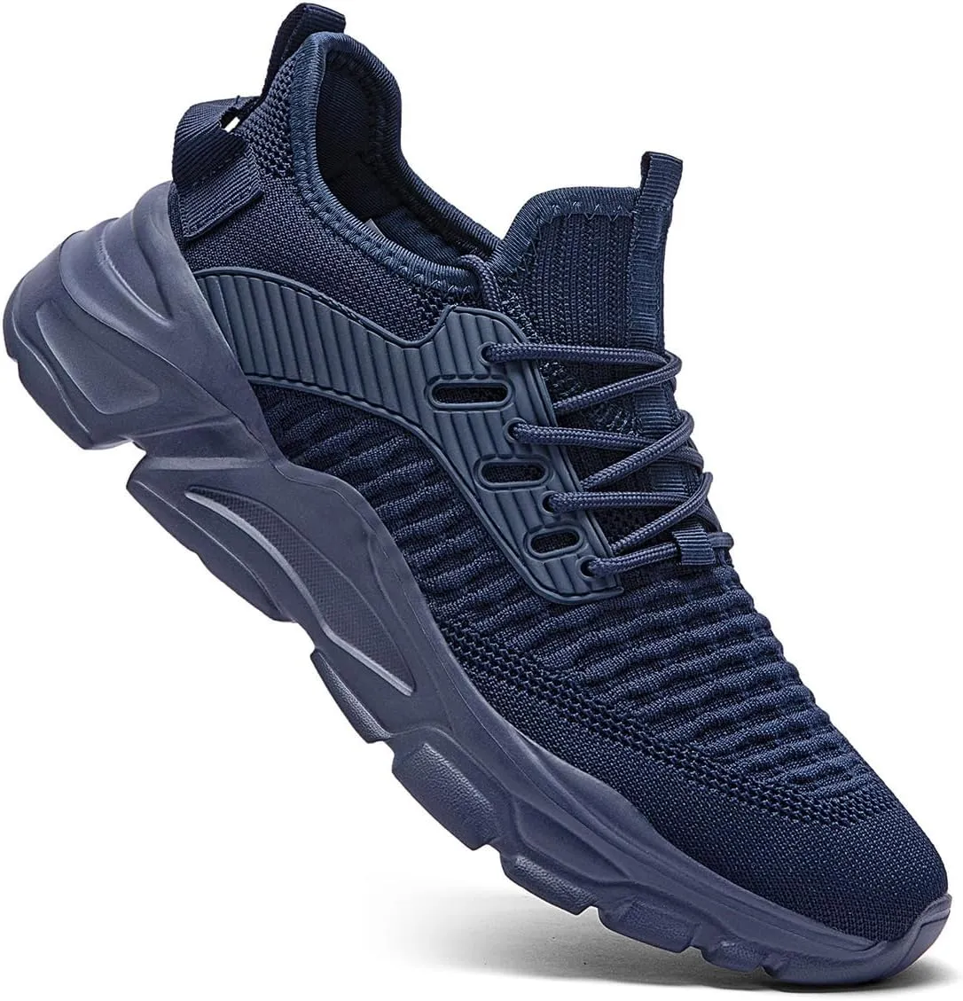 Men's Slip on Walking Shoes Tennis Running Sneakers Lightweight Breathable Casual Soft Sole Comfort Work Gym Trainers